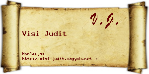 Visi Judit névjegykártya